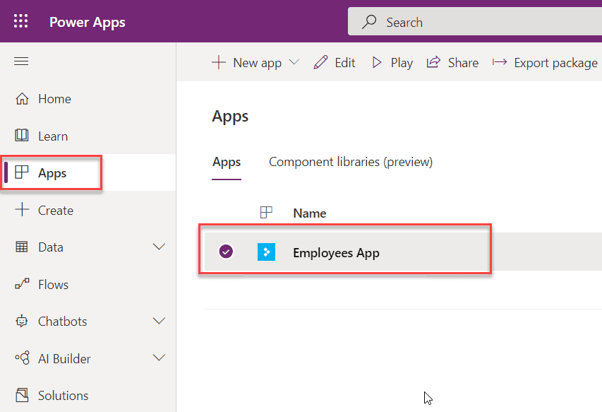 run powerapps app