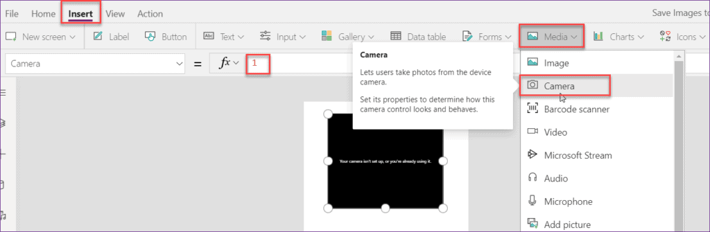 Save captured image in SharePoint List without Powerapps flow