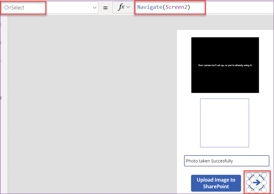 Save captured image in SharePoint list without using Powerapps flow