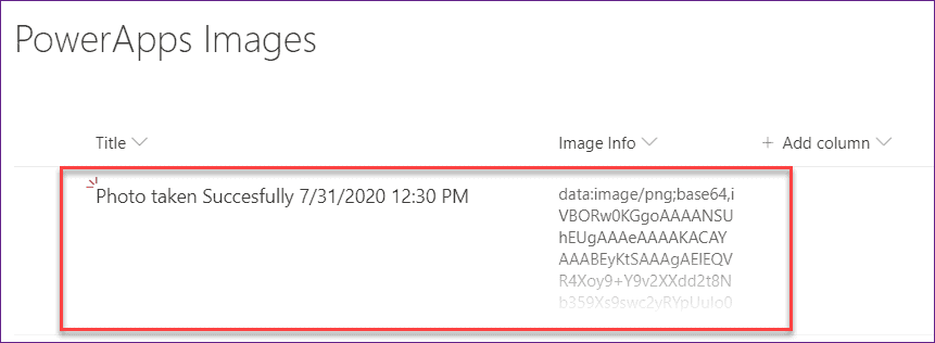 Save captured image in SharePoint without using Power apps flow