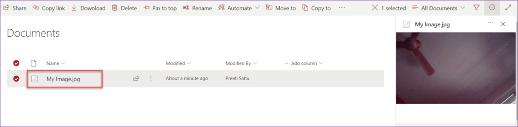 save image to SharePoint Library using Powerapps