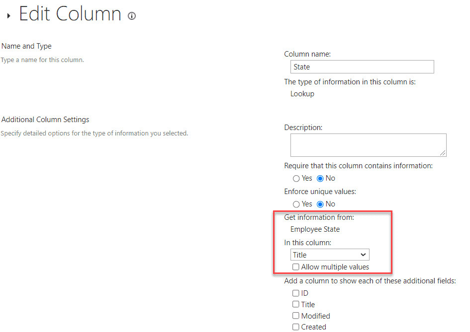 cascading dropdown in sharepoint online list