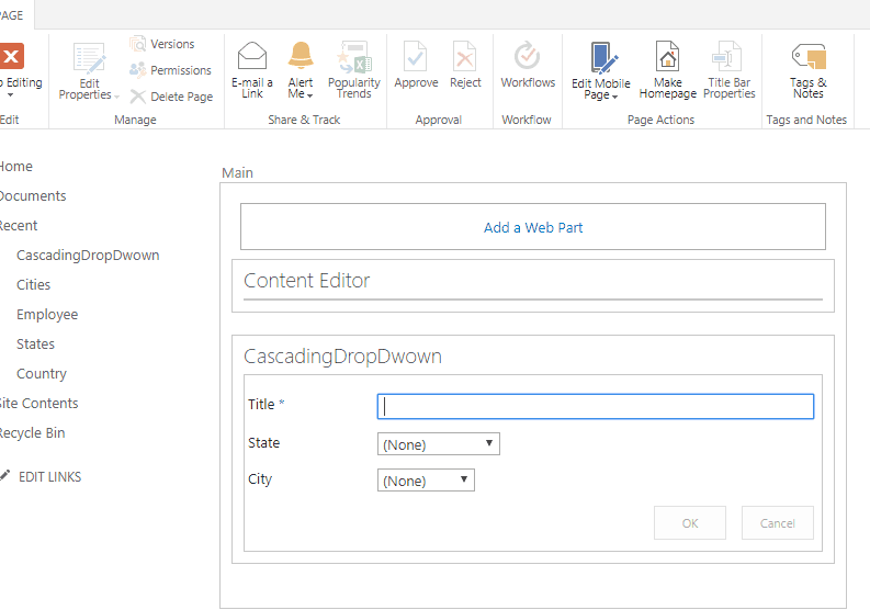 sharepoint online cascading dropdown