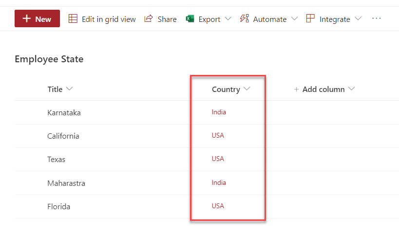 cascading dropdown in sharepoint list