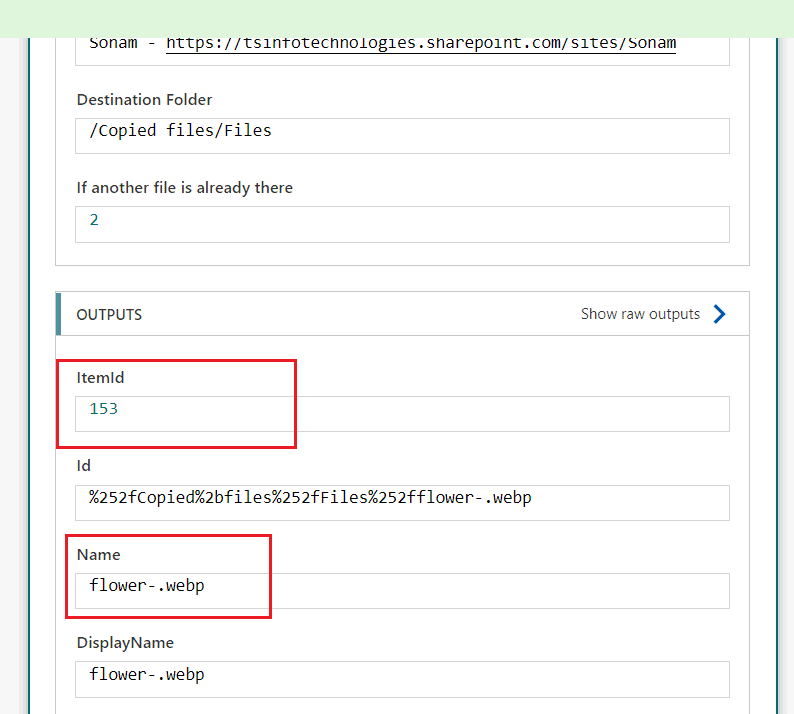 sharepoint copy file identifier using Power Automate