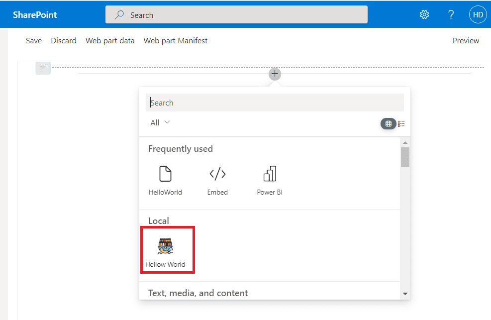 SharePoint Framework Configure web part icon