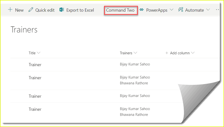 sharepoint framework list view command set