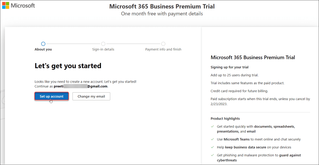 SharePoint free trial