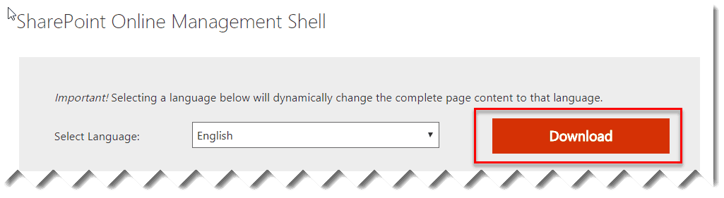 download sharepoint online management shell