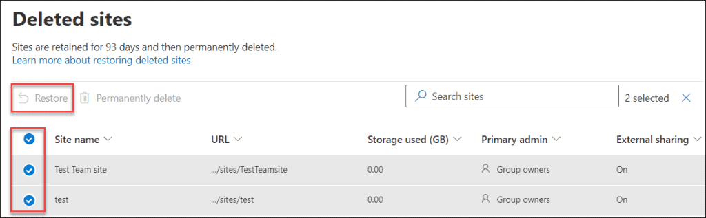 SharePoint online recycle bin retention