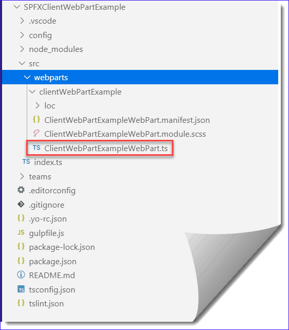 spfx client web part project structure