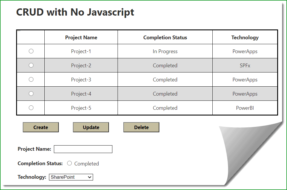 spfx crud operations using pnp