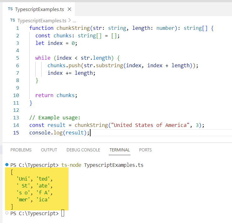 Split String by Length in Typescript