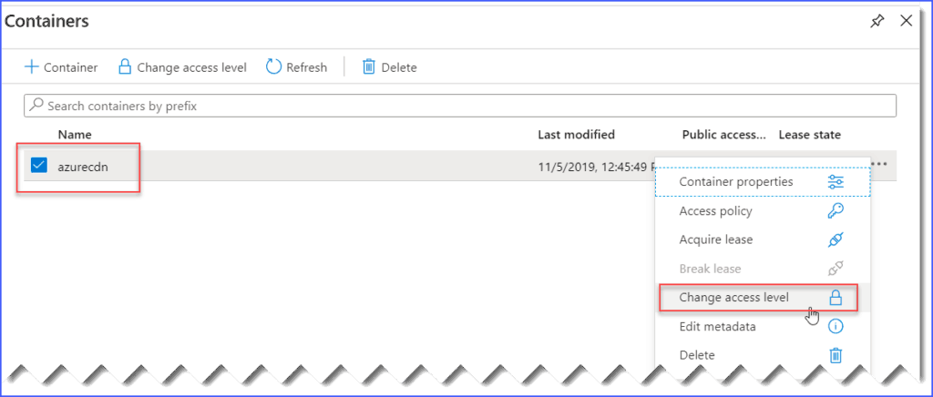 the specified resource does not exist azure blob storage