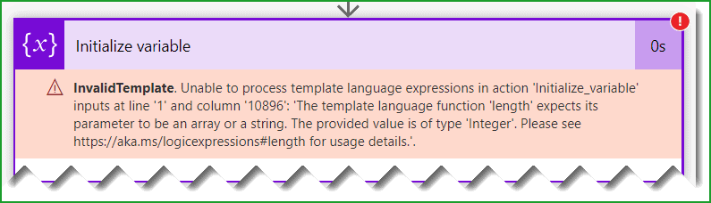 the function 'length' expects its parameter to be an array or a string. the provided value is of type 'object'.