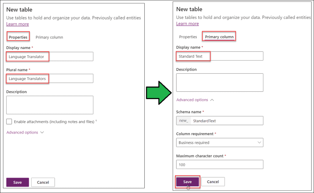 Translate Text in Dataverse table Using AI Builder