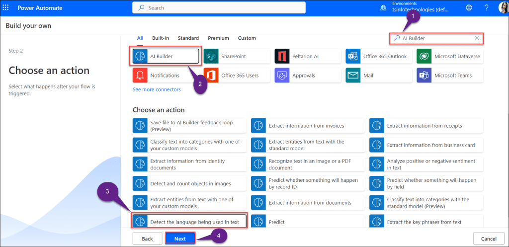 Translate text in dataverse table using Power Automate