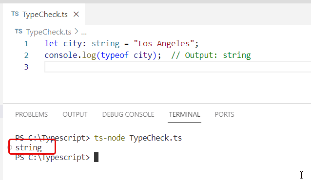 typescript check type