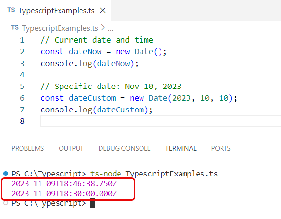 typescript date