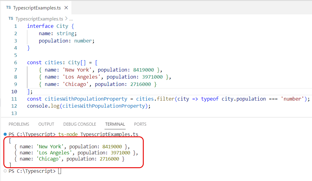 typescript filter array of objects by property