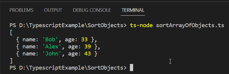 Typescript sort array of objects by value