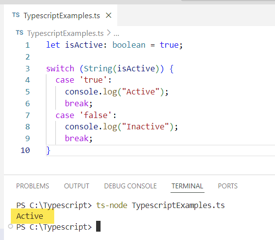 TypeScript Switch Case with Different Types