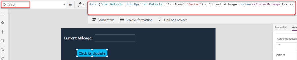 Update Dataverse Number Field using Power Apps Text input Control