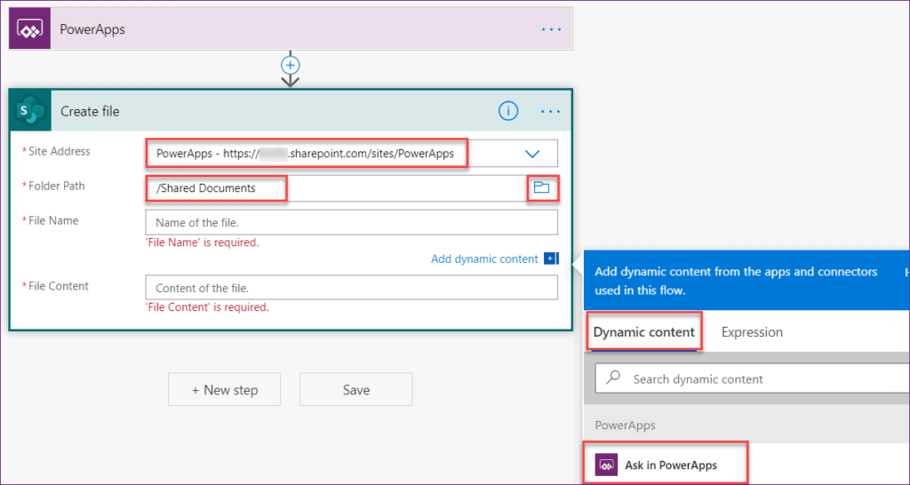 upload image to SharePoint Library using Powerapps flow