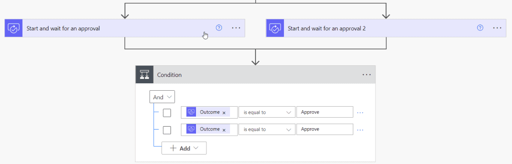 use condition in Power Automate Parallel branch