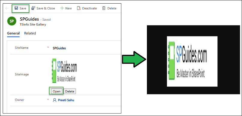 use dataverse images in forms