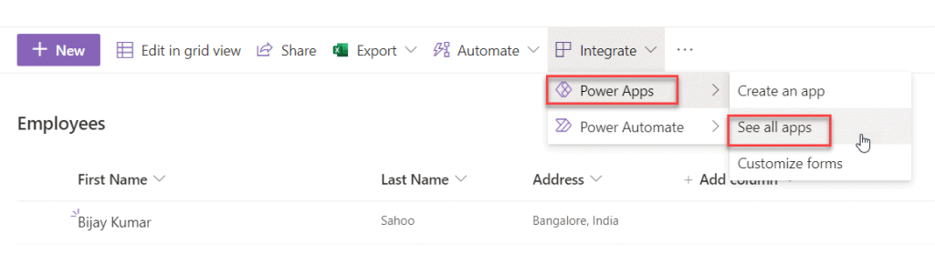 view powerapps app