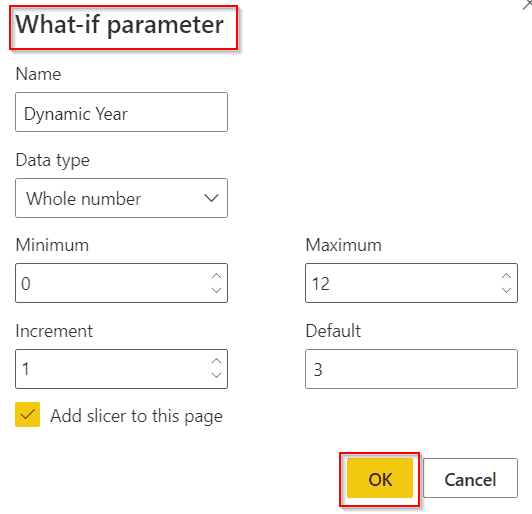 What if Parameter in Power BI Date example