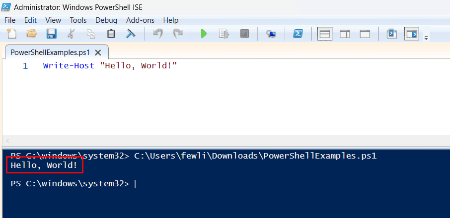 windows powershell ise